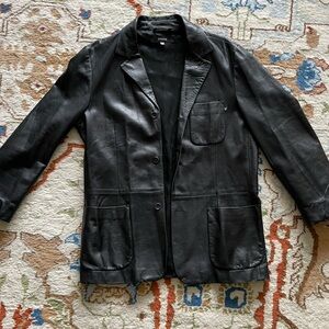 Vintage leather gianfranco ferre jacket. Men’s size 36/50 or women’s ~MED